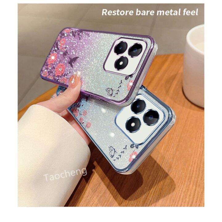 เคสแวววาวสำหรับ-realme-c55-c53-nfc-realmi-2023เคสมือถือไล่สีเคสเคสแบบแฟชั่นแวววาวพร้อมกระเป๋าใส่กล้องเลนส์