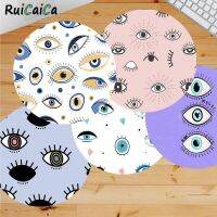 【ATG】 RuiCaiCa เสื่อของคุณเอง Evil Eye Round Pad PCmat Gaming Mousepad Rug ForLaptop Notebook