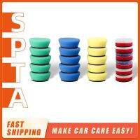 SPTA 1inch(40mm) / 2inch (53mm) Car Spong Buffing Polish Pad Set with Hook Loop Backer For 12V Cordless Mini Polishing Machine