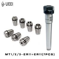 1pcs Morse taper MT1 MT2 MT3 ER11 พร้อม 7pcs High Precision ER11 1-7MM High Carbon Steel Spring Collet CNC เครื่องมือ ที่ยึด