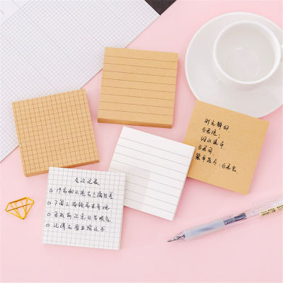 80 Sheets Sticky Note Memo Pad Making Notes Planning Notepad Portable Simple 80 Sheets Office Stationary Blank Grid Memo Pad For Making Notes