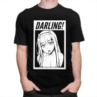 Darling In The Franxx T-shirt Men Premium Cotton Awesome Tshirts O-neck Fathers Days Zero Two Teeshirt Fitted Anime Camisas - T-shirts - AliExpress