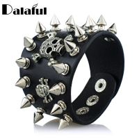 Spikes Rivet Gothic Punk Biker Wide Cuff Leather S059