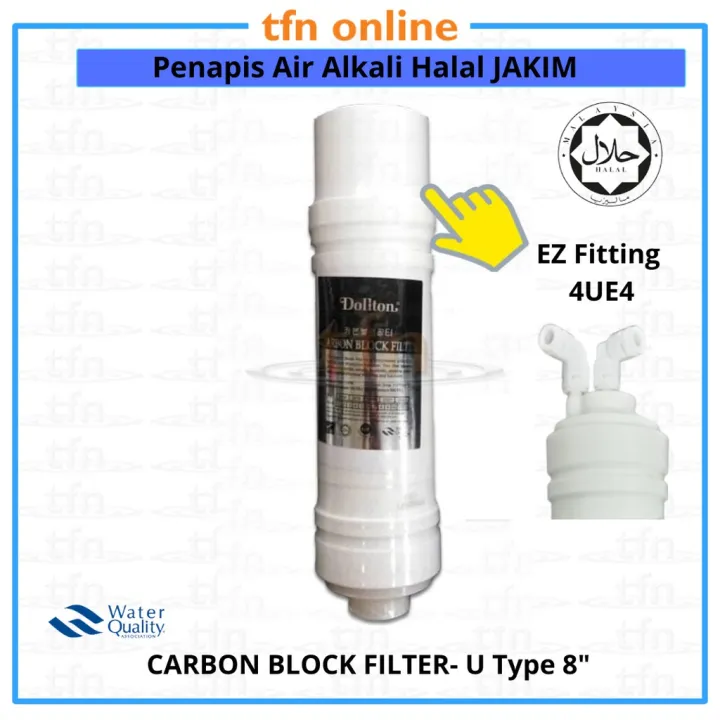 (Halal JAKIM) U Type 8" Korea K1000 Alkaline Water Filter Replacement