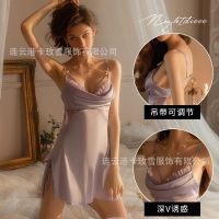 Card mei spring snow pure pajamas to hot style emulation silk hollow-out the dorsal condole belt nightgown female 1850 open