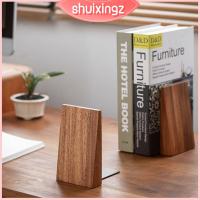 SHUIXINGZ โต๊ะไม้2ชิ้นที่เก็บหนังสือสีไม้หนา15.3x10cm สำนักงาน