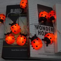 ❐∋ Ladybug Fairy Lights Garland LED String Christmas Tree Light Chain Night Lamp Patio Party Kids Bedroom Living Room Decor Gift