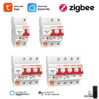 ZJSB9เบรกเกอร์อัจฉริยะ Zigbee 1P 4P สวิตช์ตั้งเวลามีเสียงอัจฉริยะรีโมทสมาร์ทโฮมสวิตช์ควบคุมผ่านwifi Alexa Google Home