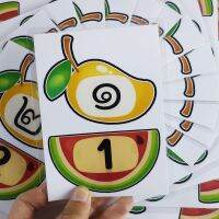 Kids 20Pcs Thai 1-20 Digit Learning Word Flashcards Cartoon Early Education Children Development Games Preschool Pocket Cards Flash Cards