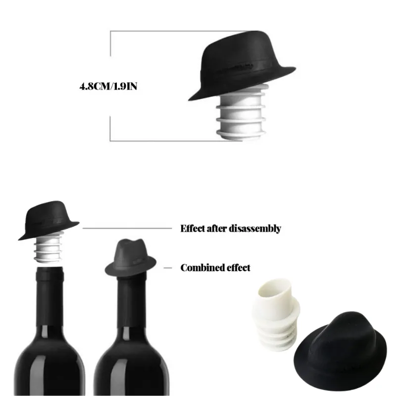 Wine Bottle Stopper Silicone/ Beer/ Drink Caps Reusable Unbreakable Sealer  Covers