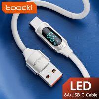 Toocki 66W USB Type Cสาย6AดิจิตอลจอแสดงผลFastสายชาร์จสำหรับXiaomi 12 Realme POCO Samsung Redmiสมาร์ทโฟน5Gสาย-JHU STORE