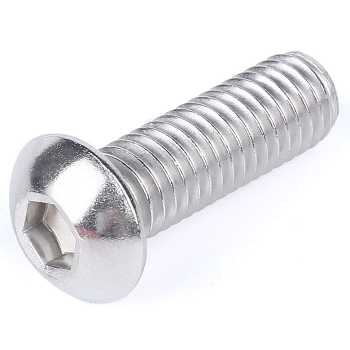 10pcs-1-4-3-8-5-16-2-4-6-8-10-304-stainless-steel-anglo-american-round-pan-head-hexagon-socket-screw-button-head-allen-bolt-nails-screws-fastener