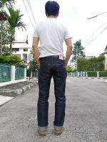 ยีนส์ 74Denim รุ่นสุริยัน ทรงกระบอก สีมิดไนท์ 15Oz.