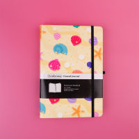 A5 Sea Shell Bullet Dotted Notebook สมุดปกแข็งยืดหยุ่น Band Planner Bujo Dot Grid Journal