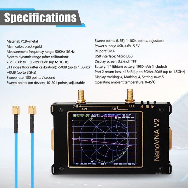 3-2in-screen-3g-vector-network-analyzer-s-a-a-2-nanovna-v2-antenna-analyzer-shortwave-hf-vhf-uhf-measure-duplexer-filter-replacement-spare-parts-accessories