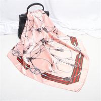 Silk Scarf Women Print Hair Neck Square Scarves Office Ladies Shawl Bandanna 90*90cm Muslim Hijab Handkerchief Muffler Foulard