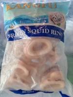 หมึกวงติดหนัง frozen squid ring 1 กก.(ซื้อครบ 500 บาท ส่งฟรี โดยรถห้องเย็นนิ่มเอ็กเพลส -15 องศา)