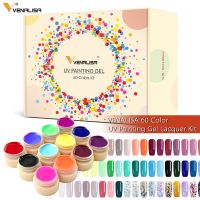 Venalisa เซ็ทสีเพ้นท์เจลทาเล็บ 60 สี สีเจลคุณภาพดี เนื้อแน่น ทาง่าย เพ้นท์ได้ ยาทาเล็บเจล