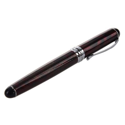X750 Deep Red Pen Medium Fine Nib Ink Fountain Pen Office Business