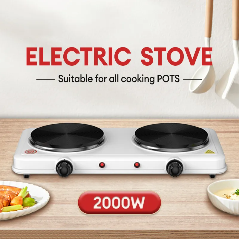 Hot Plate Electric Cooker Dual Portable Table Top Hob 2000W