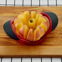 Apple Slicer Stainless Steel Apple Corer Pear Peach Fruit Cutter Apple Devider with Handle  Ultra-Sharp Fruit Accessories Graters  Peelers Slicers