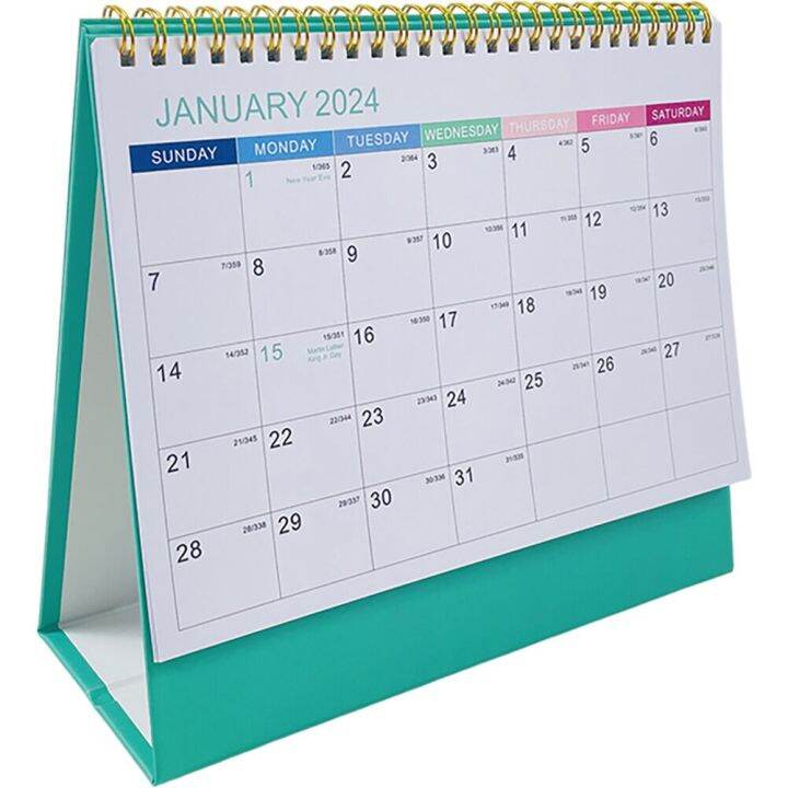 2024 Desk Calendar Flip Decorative Standing Americana Desktop Extra ...