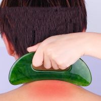 tdfj Gua Sha Scraping Board Cervical Spine Massage Small Scimitar Resin Beeswax Hand-held