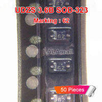 50ชิ้น Zener ไดโอด UDZS TE-17 3.6B เครื่องหมาย62 SOD-323 UDZS3.6B SOD323ใหม่เดิม