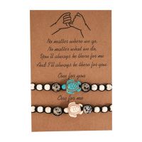 Woven Bracelet Men Hand Card Vintage Women For Turquoise Turtle Bohemian