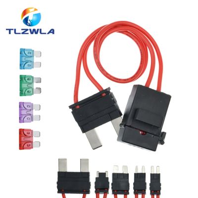 32V ACC Large Size Standard Mini Micro2 Size Car Fuse Holder 16AWG Non-Destructive Fuse Box ATM Blade Fuse Extension Cord Electrical Connectors