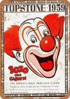 ป้ายโลหะ Bozo The Clown ป้ายเตือน | ในร่ม/กลางแจ้ง | ลุควินเทจป้ายดีบุก8X12นิ้ว