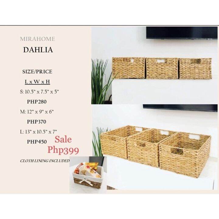 Native organizer tray/basket w/ clothlining Lazada PH