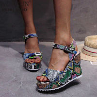 2020 New Ladies Platform Gladiator Sandals Hot Colorful Wedges Summer Women Party Wholesale Shoes Woman Snake Heel Height