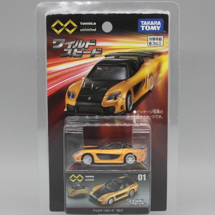 takara-tomomy-tomica-1-64ของเล่นโมเดลรถโลหะผสมตกแต่งสำหรับ-rx7มาสด้า-rv-forford-mustang-knight