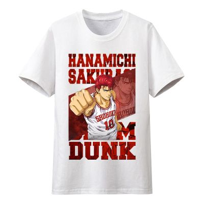 ข้อเสนอพิเศษ tshirt 【2022New】เสื้อยืด cotton hirt man Slam Dunk flow chuan maple mitsui half sleeve shirt with short sleeves卡通动漫周边灌篮S-5XL