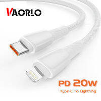 VAORLO PD 20วัตต์ค่าเคเบิ้ล3A อย่างรวดเร็วชาร์จสายฟ้าสายเคเบิลข้อมูลเข้ากันได้กับ Iphone 8 X XS XR 11 Prp 13 Pro USB-C ถึง8ขาสายชาร์จ