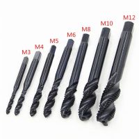 7pcs M3 / M4 / M5 / M6 / M8 / M10 / M12 เกลียวเกลียวเกลียวสกรู HSS ไนไตรดิงเคลือบเกลียวจุดเมตริกปลั๊ก เจาะ บิต