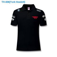 ✁ York Hewlett T1 team LCK Faker league game with SKT shirt 2022 short sleeve T-shirt POLO shirts for men and women half sleeve