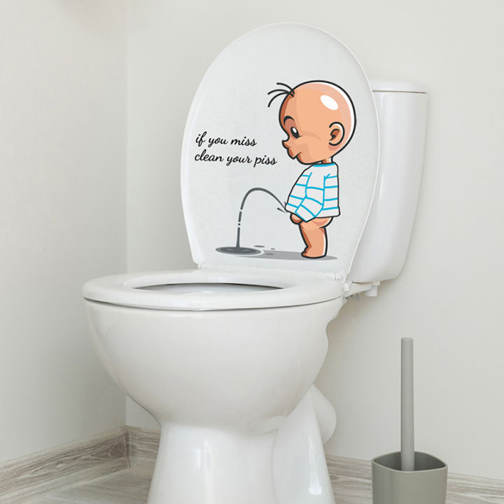 [The Fayshow] Funny Toilet Warning Toilet Stickers Child Urination ...