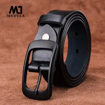 Black Genuine Leather Celebrity Designer Mens Belts