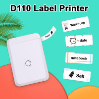 Original Niimbot D110 Label Printer Mini Pocket Wireless Thermal Label Maker Machine 2Rolls Niimbot D11 D110 White Label Sticker