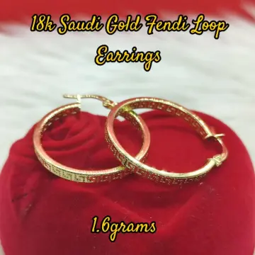 Crystal-embellished stud earring in gold - Fendi | Mytheresa