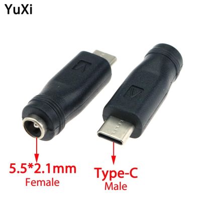 1pc Type-C to DC 5.5*2.1 Power Plug Jack Connectors USB Type C Male to 5.5mm x 2.1mm Female Adapter Converter for Notebook PC  Wires Leads Adapters