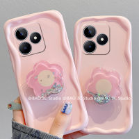 ใหม่ เคสโทรศัพท์ Phone Case Realme C51 C53 C55 NFC C30s C30 C31 C33 C35 เคส แฟชั่นยอดนิยมป้องกันการตกเคสพร้อม2023ขาตั้งแวววาวรูปดอกไม้สุดสร้างสรรค์