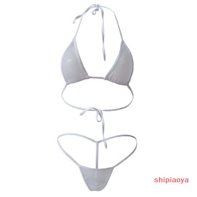Shipiaoya กางเกงในผู้หญิงเซ็กซี่ไมโครทองจีสายแบบบราซิลเสื้อตัวจิ๋วบราชุดว่ายน้ำบิกินี่ล่าง
