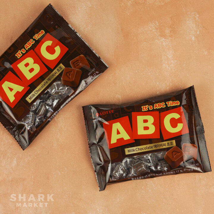 ขนมเกาหลี-ช็อคโกแลตนม-lotte-abc-milk-chocolate-72g-abc