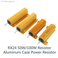 ﹍ 50W 100W Aluminum Power Metal Shell Case Wirewound Resistor 0.01R 100K 1 6 8 10 20 200 500 1K 10K ohm resistance RX24