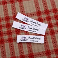 卐◊▪ Custom Clothing Labels Personalized Brand Organic Cotton Ribbon Labels Logo or Text Sewing Labels (MD3012)