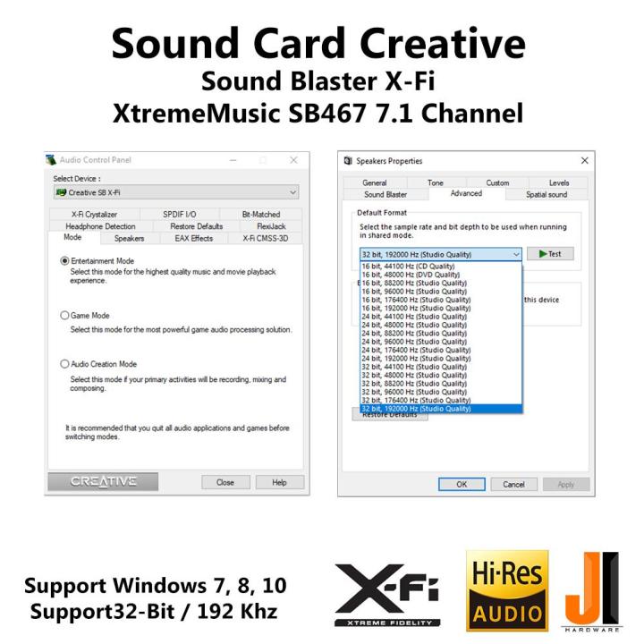 sound-card-creative-sound-blaster-x-fi-xtrememusic-sb0467-7-1-channel-pci-มือสอง