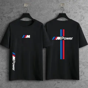BMW M Power White Line T-Shirt  Shirts, Mens tshirts, Performance shirts
